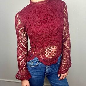 IT’S PINK boho long sleeve shirt